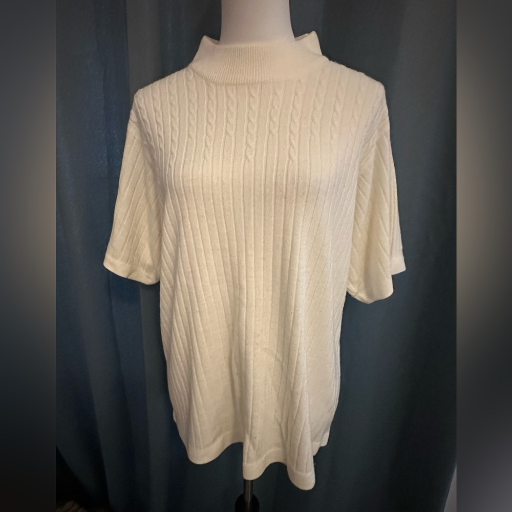 Vintage Norton McNaughton turtleneck short sleeve sweater Size 2X